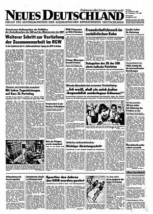 Neues Deutschland Online-Archiv vom 23.12.1985