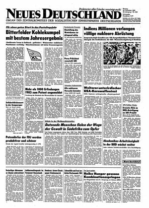Neues Deutschland Online-Archiv vom 30.12.1985