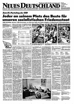 Neues Deutschland Online-Archiv vom 07.01.1986