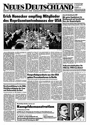 Neues Deutschland Online-Archiv vom 11.01.1986