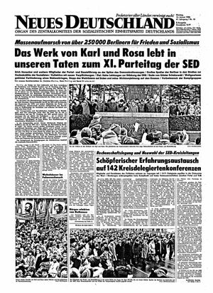 Neues Deutschland Online-Archiv vom 13.01.1986
