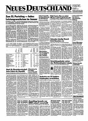 Neues Deutschland Online-Archiv vom 08.02.1986