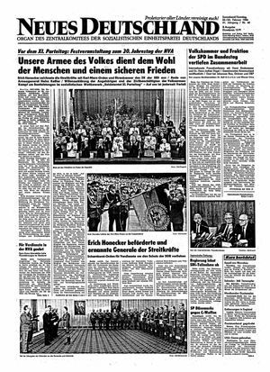 Neues Deutschland Online-Archiv vom 22.02.1986
