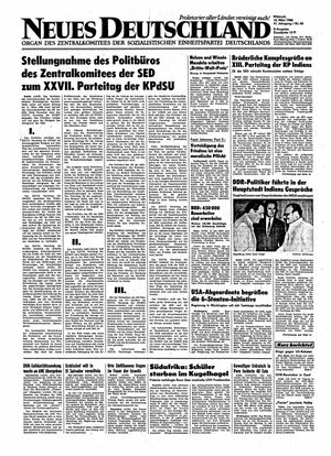 Neues Deutschland Online-Archiv vom 12.03.1986