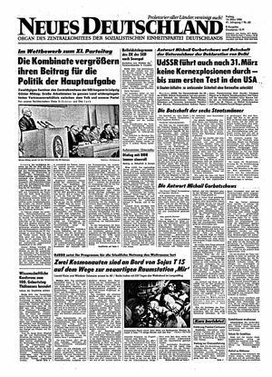 Neues Deutschland Online-Archiv vom 14.03.1986