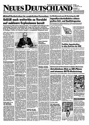 Neues Deutschland Online-Archiv vom 31.03.1986
