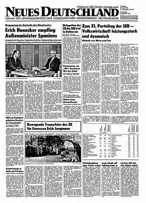 Neues Deutschland Online-Archiv vom 08.04.1986