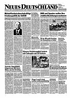 Neues Deutschland Online-Archiv vom 09.04.1986