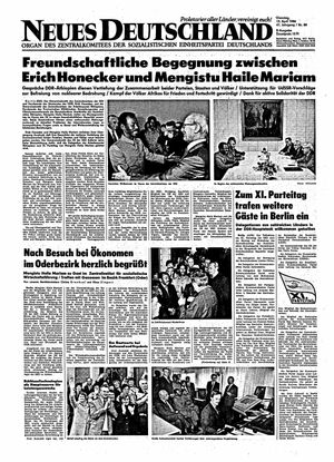 Neues Deutschland Online-Archiv vom 15.04.1986