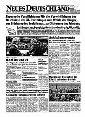 Neues Deutschland Online-Archiv vom 22.04.1986