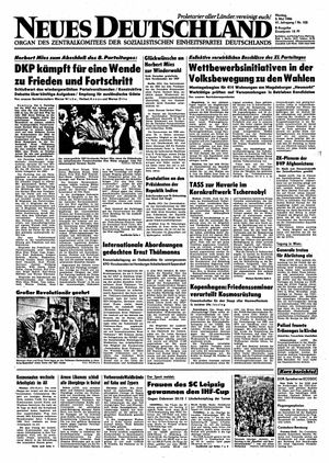 Neues Deutschland Online-Archiv vom 05.05.1986