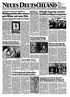 Neues Deutschland Online-Archiv vom 07.05.1986