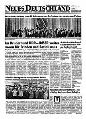 Neues Deutschland Online-Archiv vom 09.05.1986