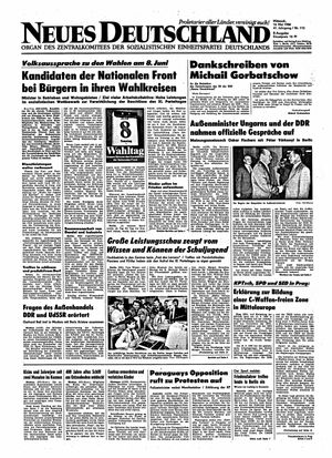Neues Deutschland Online-Archiv vom 14.05.1986
