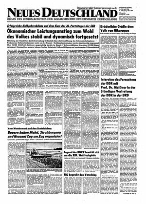 Neues Deutschland Online-Archiv vom 19.07.1986
