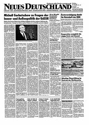 Neues Deutschland Online-Archiv vom 29.07.1986