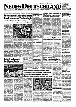 Neues Deutschland Online-Archiv vom 02.08.1986