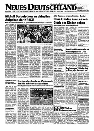 Neues Deutschland Online-Archiv vom 04.08.1986