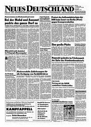Neues Deutschland Online-Archiv vom 11.08.1986