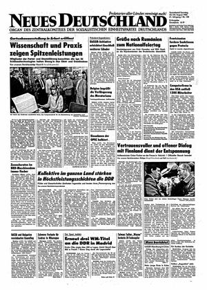 Neues Deutschland Online-Archiv vom 23.08.1986