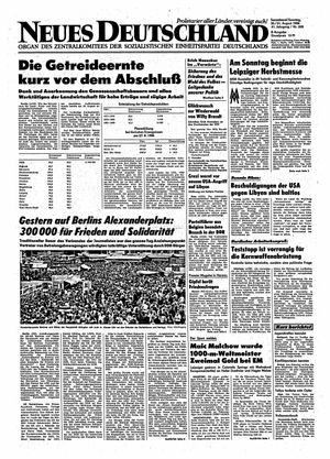 Neues Deutschland Online-Archiv vom 30.08.1986