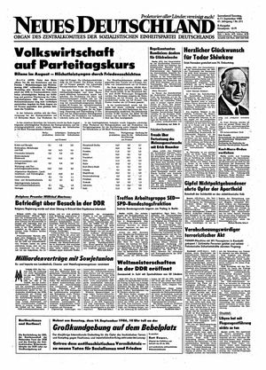 Neues Deutschland Online-Archiv vom 06.09.1986