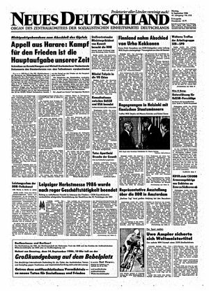 Neues Deutschland Online-Archiv on Sep 8, 1986