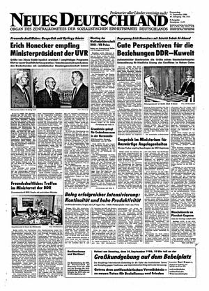 Neues Deutschland Online-Archiv vom 11.09.1986