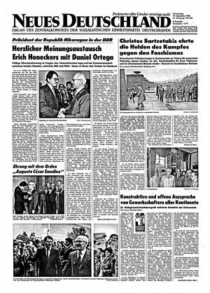 Neues Deutschland Online-Archiv vom 18.09.1986