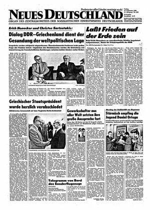 Neues Deutschland Online-Archiv vom 19.09.1986