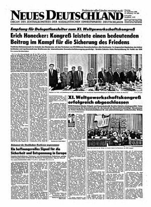 Neues Deutschland Online-Archiv vom 23.09.1986