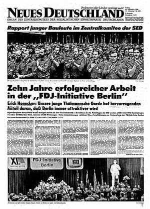 Neues Deutschland Online-Archiv vom 26.09.1986