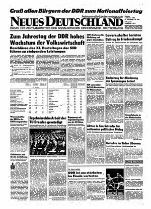 Neues Deutschland Online-Archiv vom 06.10.1986