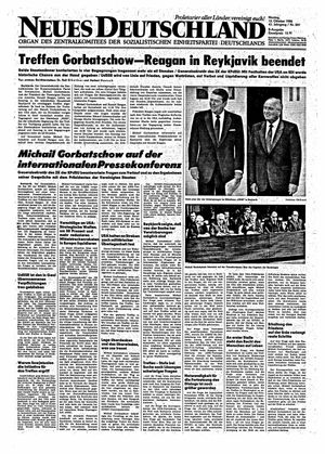 Neues Deutschland Online-Archiv vom 13.10.1986
