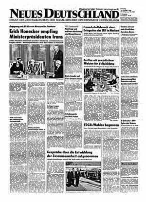 Neues Deutschland Online-Archiv vom 14.10.1986