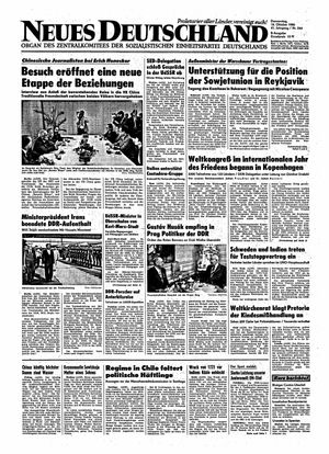 Neues Deutschland Online-Archiv vom 16.10.1986