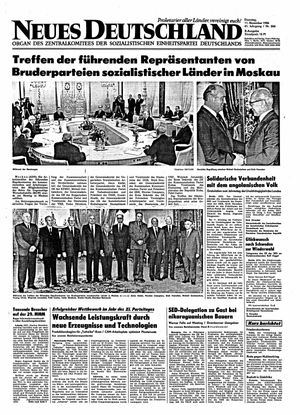 Neues Deutschland Online-Archiv vom 11.11.1986