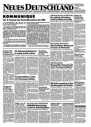 Neues Deutschland Online-Archiv vom 22.11.1986