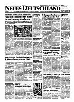 Neues Deutschland Online-Archiv vom 01.12.1986