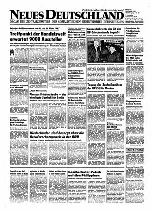 Neues Deutschland Online-Archiv vom 28.01.1987