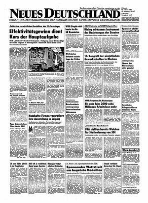 Neues Deutschland Online-Archiv vom 25.02.1987