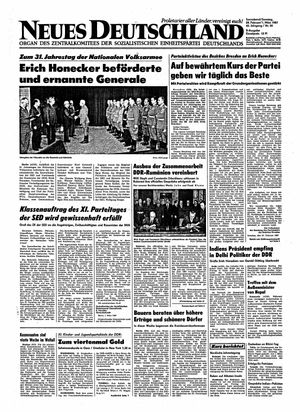 Neues Deutschland Online-Archiv vom 28.02.1987