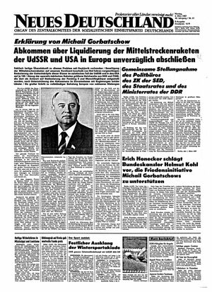 Neues Deutschland Online-Archiv vom 02.03.1987