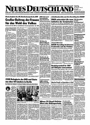 Neues Deutschland Online-Archiv vom 05.03.1987
