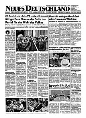 Neues Deutschland Online-Archiv on Mar 7, 1987