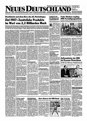 Neues Deutschland Online-Archiv vom 14.03.1987