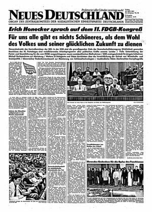 Neues Deutschland Online-Archiv vom 24.04.1987