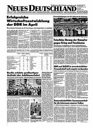 Neues Deutschland Online-Archiv vom 09.05.1987