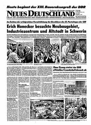 Neues Deutschland Online-Archiv vom 21.05.1987