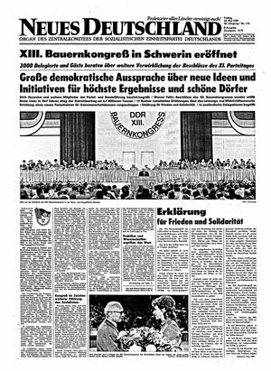 Neues Deutschland Online-Archiv vom 22.05.1987